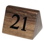 Olympia Wooden Table Number Signs Numbers 21-30 (Pack of 10)