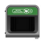 Rubbermaid Configure Container with Mixed Recycling Label Green 87L