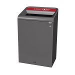 Rubbermaid Configure Container with Plastic Recycling Label Red 125L