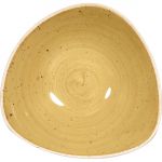 Churchill Stonecast Triangular Bowl Mustard 185mm (Pack of 12)
