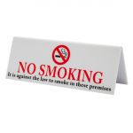 Beaumont No Smoking Table Sign Plastic
