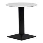 Turin Metal Base Round Dining Table with Laminate Top Marble 600mm