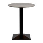 Turin Metal Base Round Poseur Table with Laminate Top Concrete 600mm