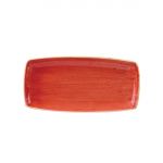 Churchill Stonecast Rectangular Plate Berry Red 350 x 185mm (Pack of 6)