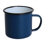 Olympia Enamel Mugs Blue 350ml (Pack of 6)