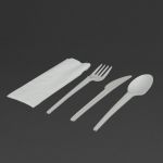 Vegware Individually Wrapped Compostable Cutlery Sets (Pack of 250)