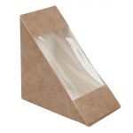 Colpac Recyclable Kraft Front-Loading Sandwich Wedges With PLA Window (Pack of 500)