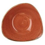 Churchill Stonecast Triangle Bowl Spiced Orange 265mm (Pack of 12)