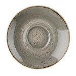 Churchill Stonecast Round Cappuccino Saucers Peppercorn Grey 158mm (Pack of 12)