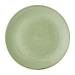 Churchill Stonecast Sage Green Coupe Plates (Pack of 12)