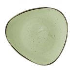 Churchill Stonecast Sage Green Triangle Plates (Pack of 12)