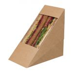 Colpac Zest Compostable Kraft Sandwich Wedges With Cellulose Window (Pack of 500)