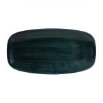 Churchill Stonecast Patina Oblong Chef Plates Rustic Teal  298 x 153mm (Pack of 12)