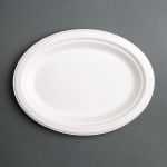 Fiesta Compostable Bagasse Oval Plates (Pack of 50)
