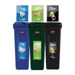 Rubbermaid General Waste, Paper and Mixed Recycling Schools Recycling Kit