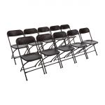 Bolero PP Folding Chairs Black (Pack of 10)