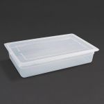 Vogue Polypropylene 1/1 Gastronorm Container with Lid 100mm (Pack of 2)