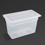 Vogue Polypropylene 1/3 Gastronorm Container with Lid 200mm (Pack of 4)