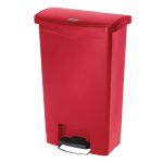 Rubbermaid Slim Jim Step on Front Pedal Red 50Ltr