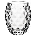 Olympia Glass Diamond Tealight Holder Clear 75mm (Pack of 6)