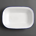 Olympia Enamel Dishes Rectangular 280 x 190mm (Pack of 6)