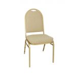 Bolero Steel Banquet Chairs with Neutral Cloth (Pack of 4)
