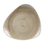 Churchill Stonecast Patina Antique Triangle Plates Taupe 311mm (Pack of 6)