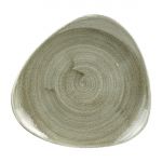 Churchill Stonecast Patina Antique Triangle Plates Green 192mm (Pack of 12)