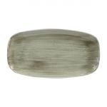 Churchill Stonecast Patina Antique Rectangular Plates Green 355mm (Pack of 6)