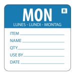 Vogue Removable Day of the Week Label Monday (Pack of 500)