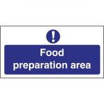 Vogue Food Preparation Area Sign
