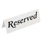 Plastic Reserve Signs (Pack of 10)