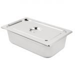 Vogue Stainless Steel 1/1 Gastronorm Tray with Lid