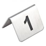 Olympia Stainless Steel Table Numbers 1-10 (Pack of 10)