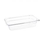 Vogue Polycarbonate 1/4 Gastronorm Container 65mm Clear