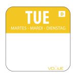 Dissolvable Food Rotation Labels Tuesday (Pack of 1000)