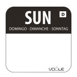 Dissolvable Food Rotation Labels Sunday (Pack of 1000)