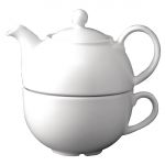Churchill Plain Whiteware Teapots 370ml (Pack of 4)