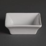 Olympia Whiteware Miniature Square Dishes 75mm (Pack of 12)