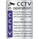 Vogue CCTV In Operation Crime Prevention Sign