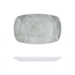 White Shakti Stone Melamine Oblong Plate 23.5 x 15cm - Pack of 12