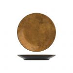 Copper/Black Utah Melamine Plate 26cm - Pack of 6