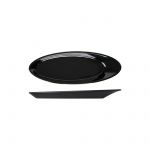 Midnight Black Boston Melamine Oval Plate 30.5 x 11cm - Pack of 10