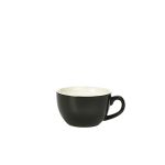 Genware Porcelain Black Bowl Shaped Cup 17.5cl/6oz - Pack of 6