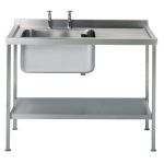 Single Bowl Sink Single Right Drainer (1200mm x 600mm x 875mm)
