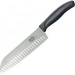 Black Handle Victorinox Santoku Knife (17cm)