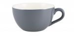 Genware Porcelain Grey Bowl Shaped Cup 17.5cl/6oz - Pack of 6
