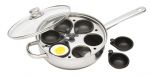 Kitchen Craft Stainless Steel 28cm Six Hole Egg Poacher