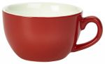 Genware Porcelain Red Bowl Shaped Cup 17.5cl/6oz - Pack of 6