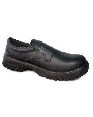 Dennys Black Slip On Safety Shoe